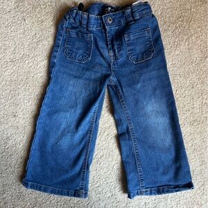 7 Seven for all Mankind toddler wide leg denim jeans